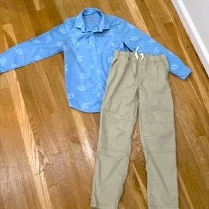 Pants and button down set. Cat and Jack